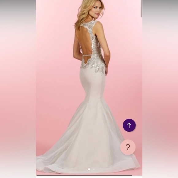 Hayley Paige Sasha Dress Gown Size 12 Formal Wedding Style 6463 - Picture 2 of 15